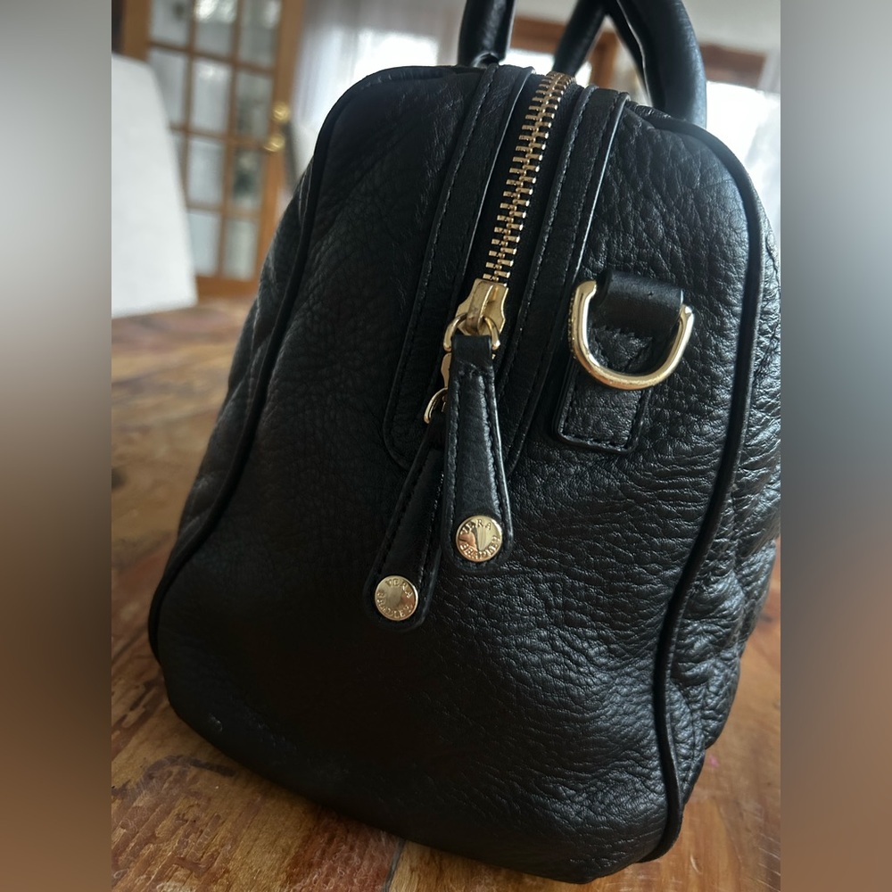 Vera Bradley Marlo Black Quilted Leather Satchel With Matching Wallet - Picture 10 of 16